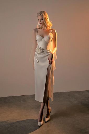 Атласное вечернее платье #1094