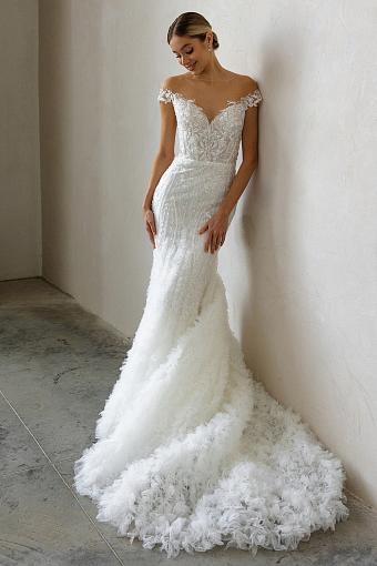 Свадебное платье рыбка (русалка) со шлейфом #7736