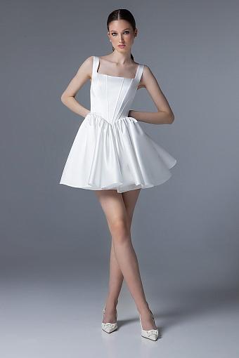 Белое короткое свадебное платье #1673
