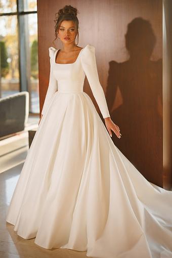 Атласное свадебное платье #5238